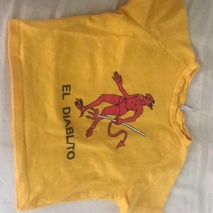 Yellow Crop top El Diablto